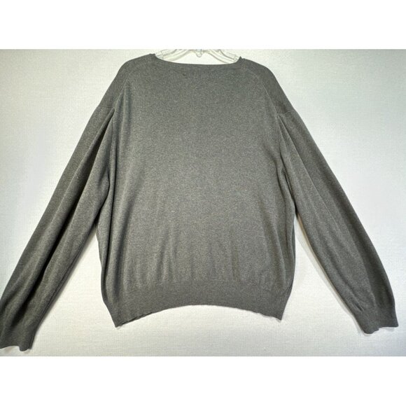 Polo by Ralph Lauren Mens Sweater Size XL Gray 100% Pima Cotton V-Neck - Picture 12 of 13
